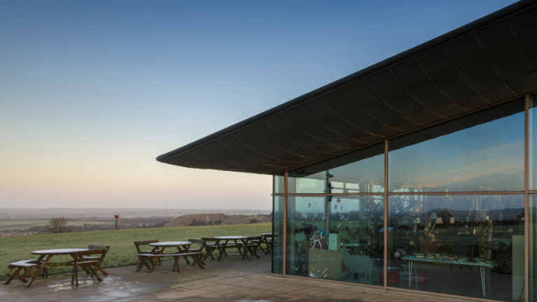 Entrance of the Visitor Centre at Dunstable Downs